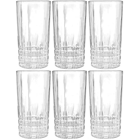 Jogo 6 Copos 370ML 14,5cm Calcuta Cristal Ecológico Lyor